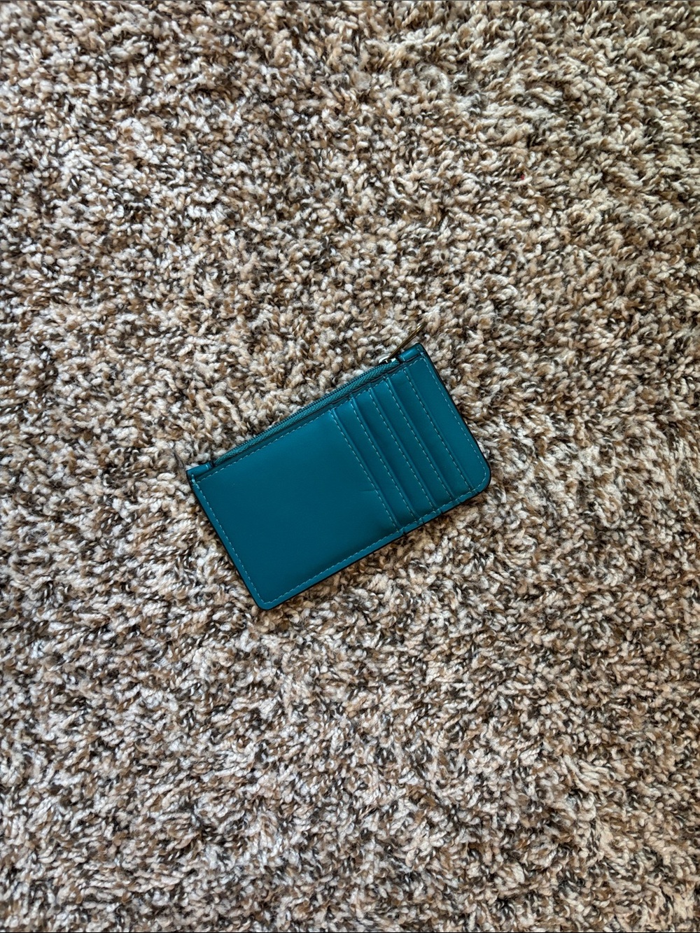 Teal Leather Card Holder Wallet - Women’s Accessories